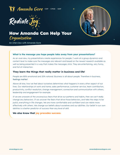 The cover of How Amanda Can Help Your Organization, a free download from Amanda Gore
