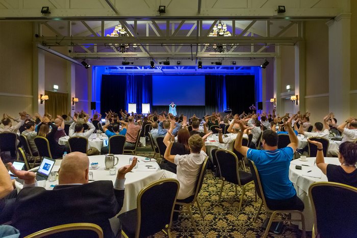 A big room at an Amanda Gore keynote