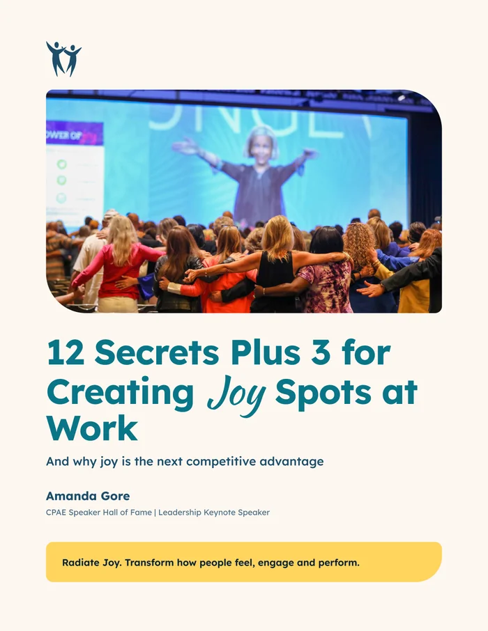 First page of 12 Secrets Plus 3 for Creating Joy Spots at Work