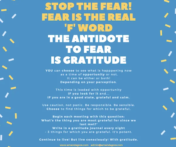 Stop the Fear. Choose Gratitude